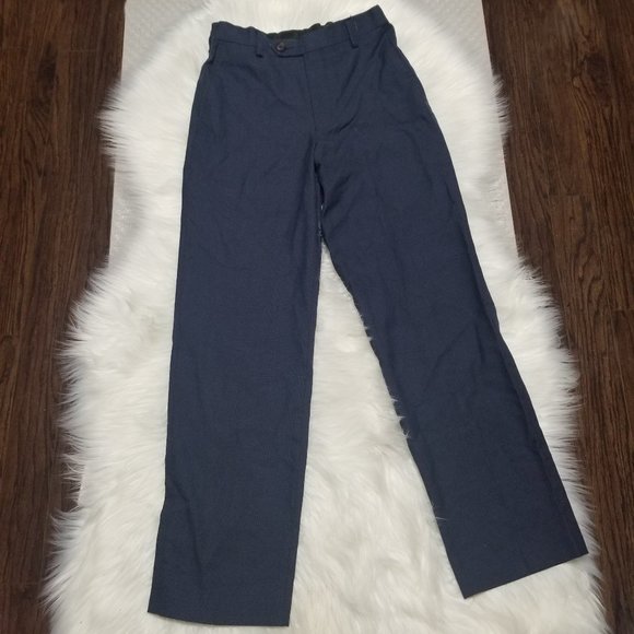 Lauren Ralph Lauren Boys Navy Blue Kids Straight Leg Slacks Adjustable Waist 10R - Picture 1 of 6